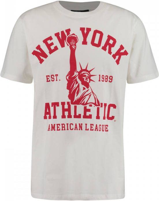 America Today T shirt Everson met printopdruk off white