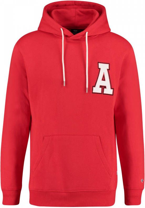 America Today hoodie Santiago met borduursels rood