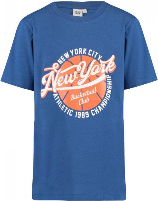 America Today Junior T shirt Edson Jr met printopdruk blauw/oranje/wit