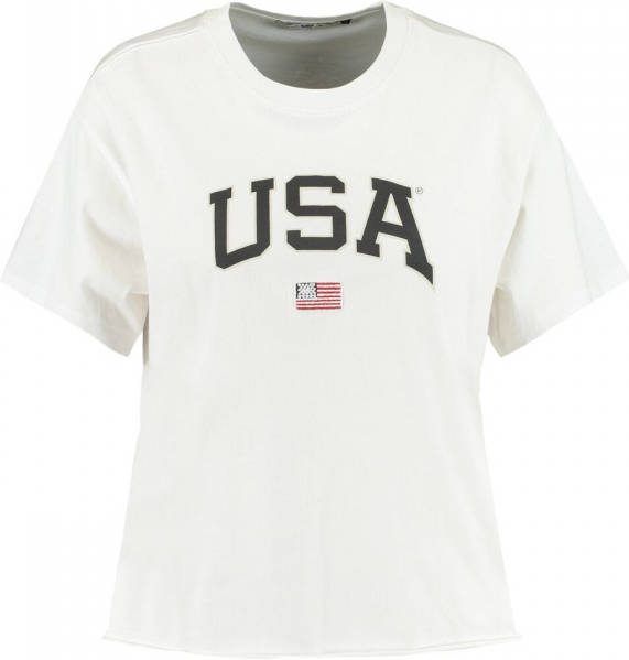 America Today T shirt van biologisch katoen wit