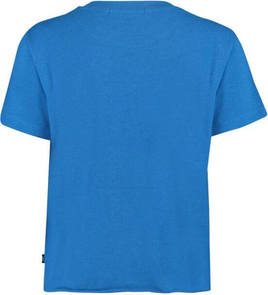 America Today Junior T shirt Elvy USA Jr met tekst kobaltblauw/wit