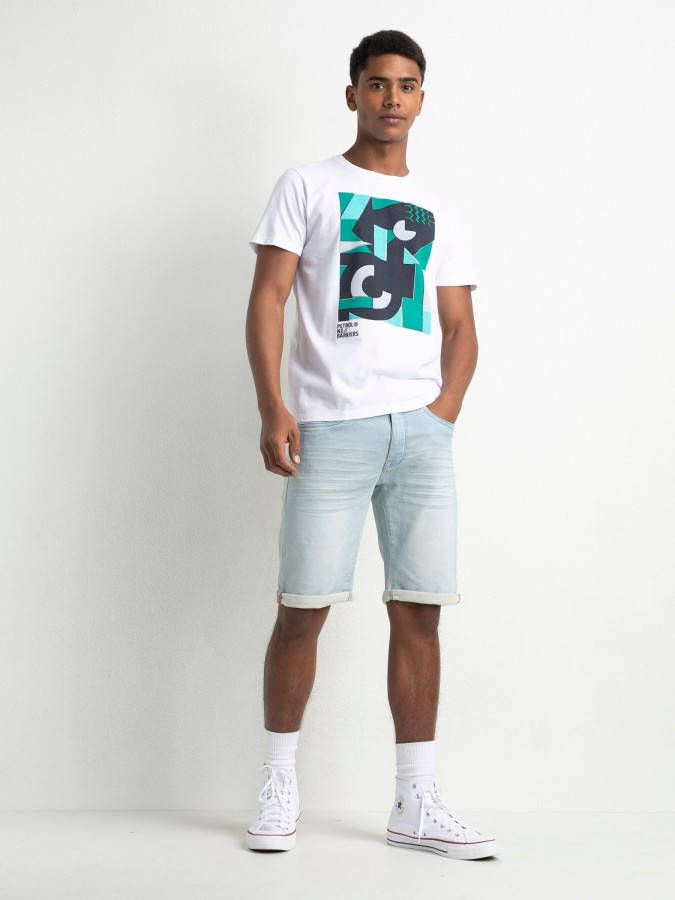 Petrol Industries regular fit jeans short Jackson bleached