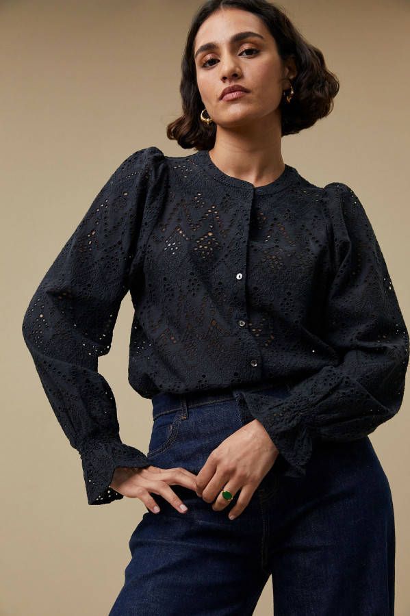 By-Bar By Bar Blouse lange mouw By Bar, Blauw, Dames