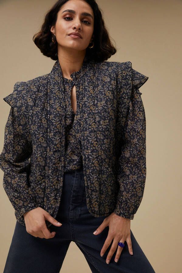 by-bar by bar Sam gewatteerd gilet met bloemenprint