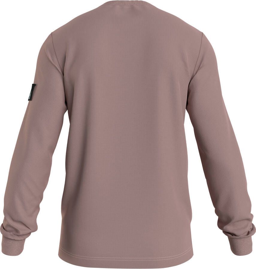 Calvin Klein J30j316610 monogram badge ls tqu dark blush heren longslee