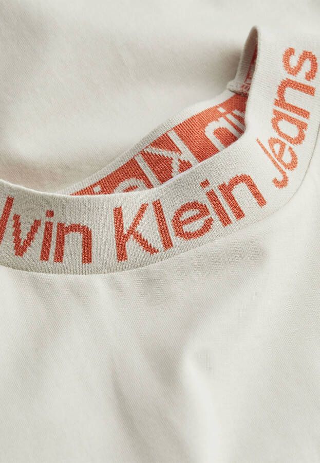 Calvin Klein Logo T shirt J20J219944 ACF , Beige, Heren