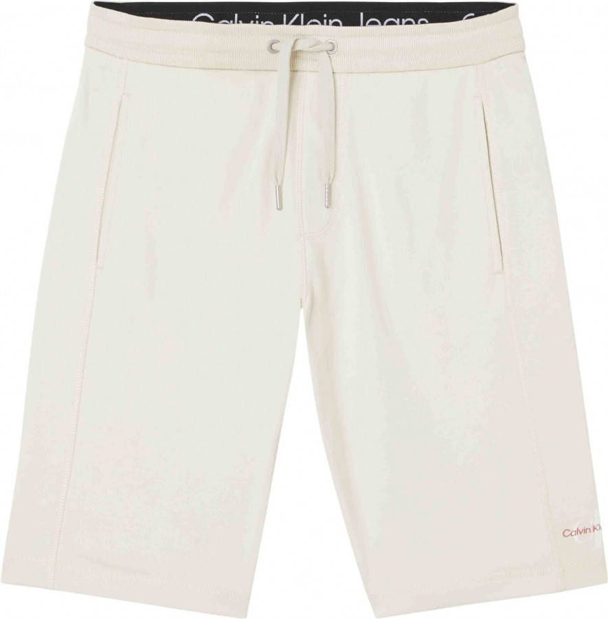 Calvin Klein Gebroken Wit Korte Broek Monogram Logo Hwk Short