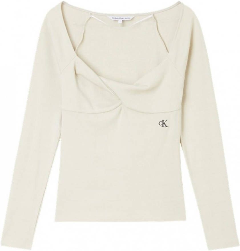 Calvin Klein Top J20J218327 ACF , Beige, Dames