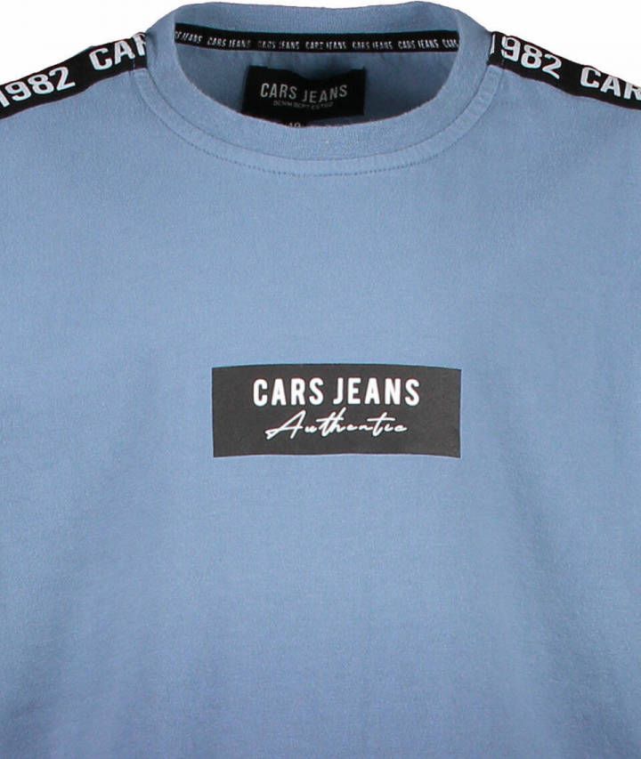 Cars dip dye T shirt Gustaf met contrastbies blauw/donkerblauw