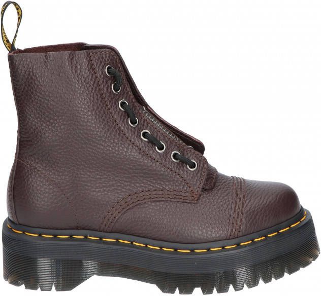 Dr Martens Dr. Martens Sinclair platform frontzip burgundy milled nappa