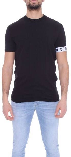 Dsquared2 Icon band t shirt , Zwart, Heren
