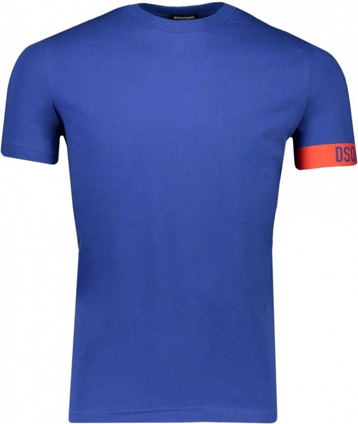 Dsquared2 T shirt Herend9M3S3630 430 , Blauw, Heren