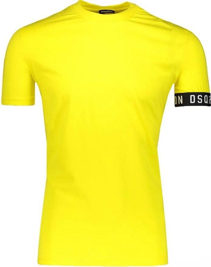 Dsquared2 Basic Tee Icon T shirt , Geel, Heren