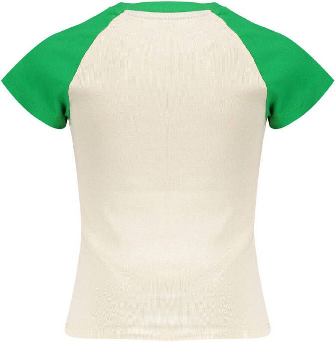 Frankie & Liberty ! Meisjes Shirt Korte Mouw -- Zand Katoen