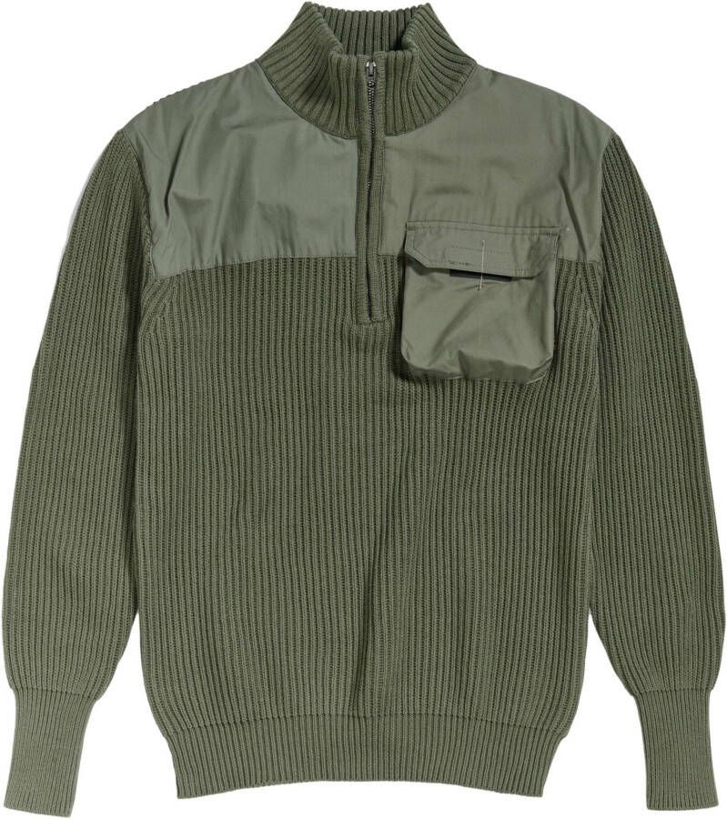 G-Star Groene G Star Raw Sweater Army Half Zip Knit
