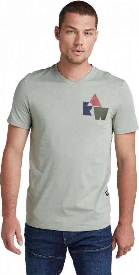 G-Star G Star RAW Chest T shirt van biologisch katoen met logoprint