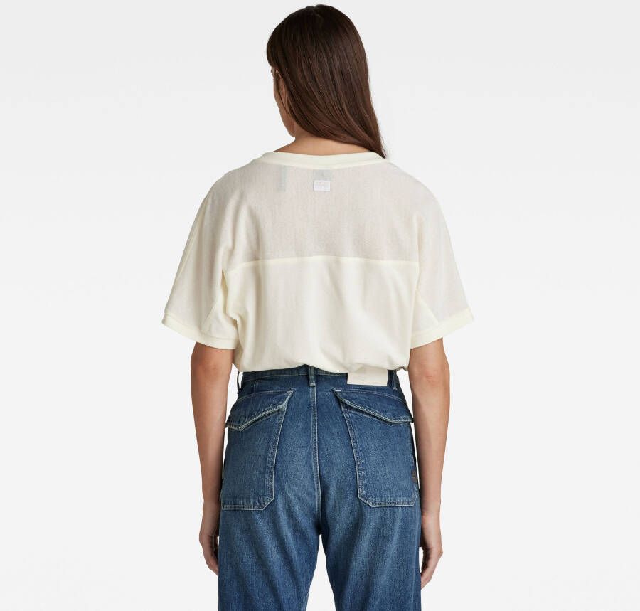 G-Star G Star Mesh mix loose v tee lt yellow