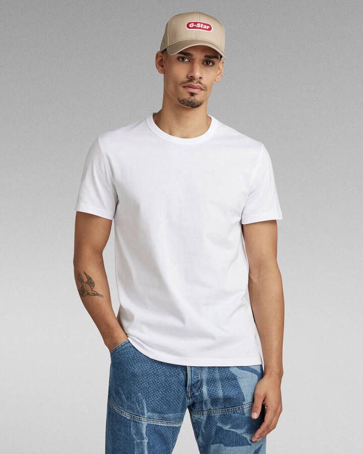 G-Star Witte G Star Raw T shirt Premium Base R T