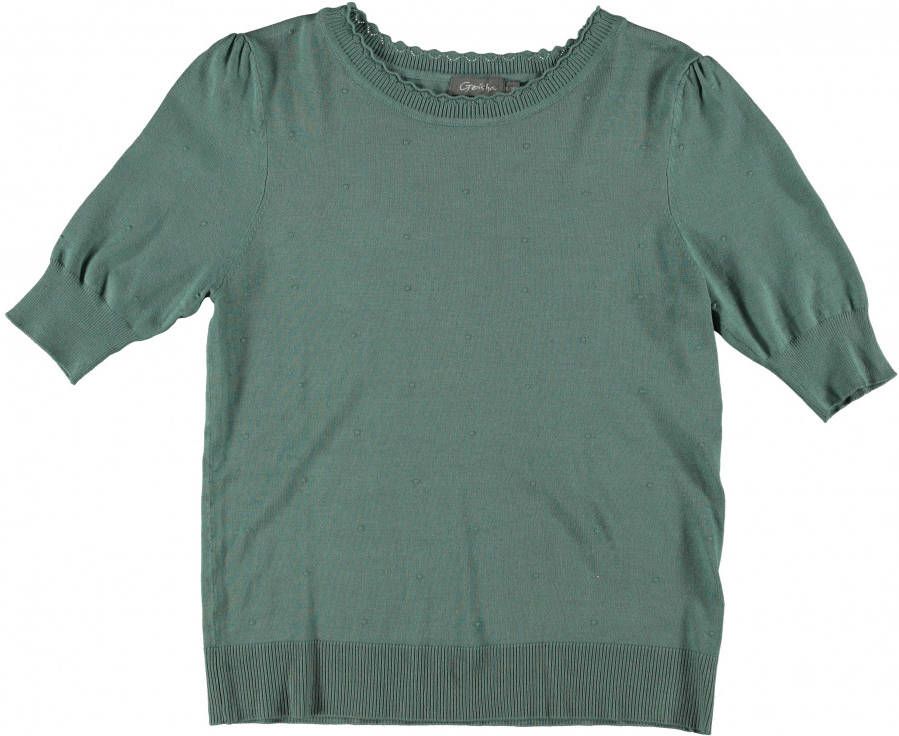 Geisha 24040 29 611 knitted top with dots ocean green