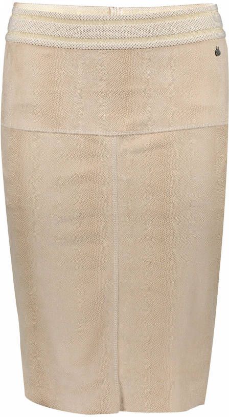 Geisha 26003 10 720 rok faux suede print sand