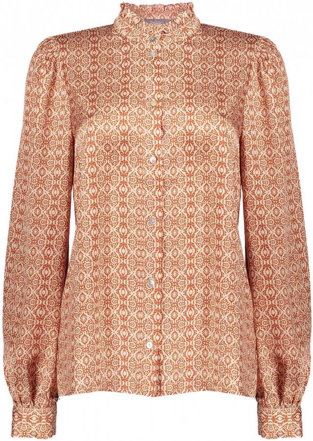 Geisha Blouse burned orange , Oranje, Dames