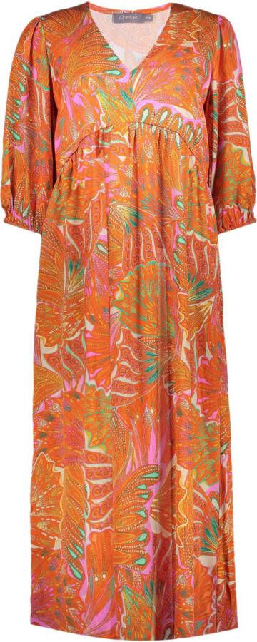 Geisha Dress coral printed
