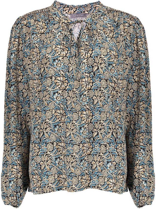 Geisha TOP 23944 20 2209 Black/Sand/Blue Combi , Blauw, Dames