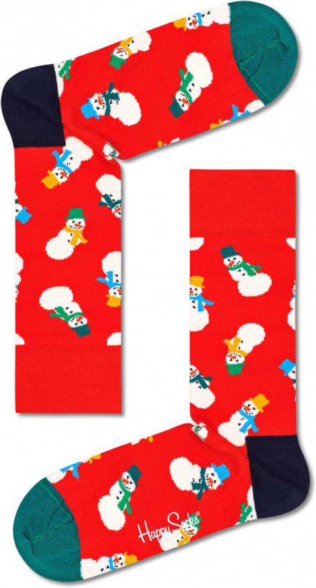 Happy Socks Sokken Snowman Sock Rood