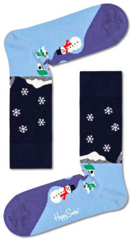 Happy Socks Sokken The Little House On The Snowland Blauw