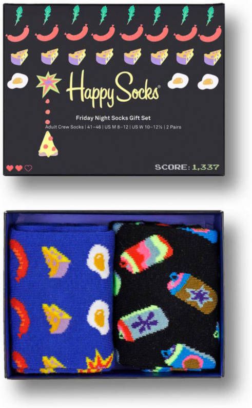 Happy Socks Sokken 2 Pack Friday Night Socks Gift Zwart