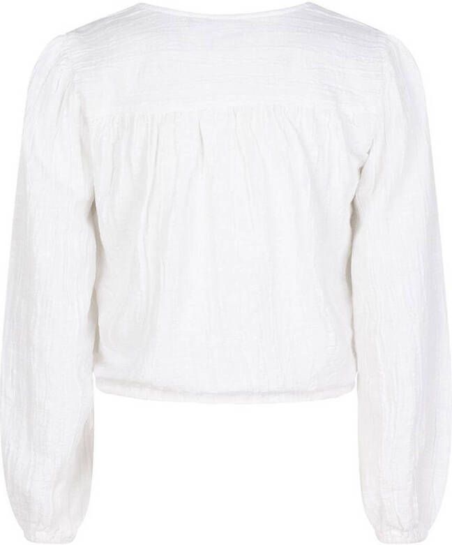 Indian Blue Jeans Witte Trui Cropped Shirt Longsleeve
