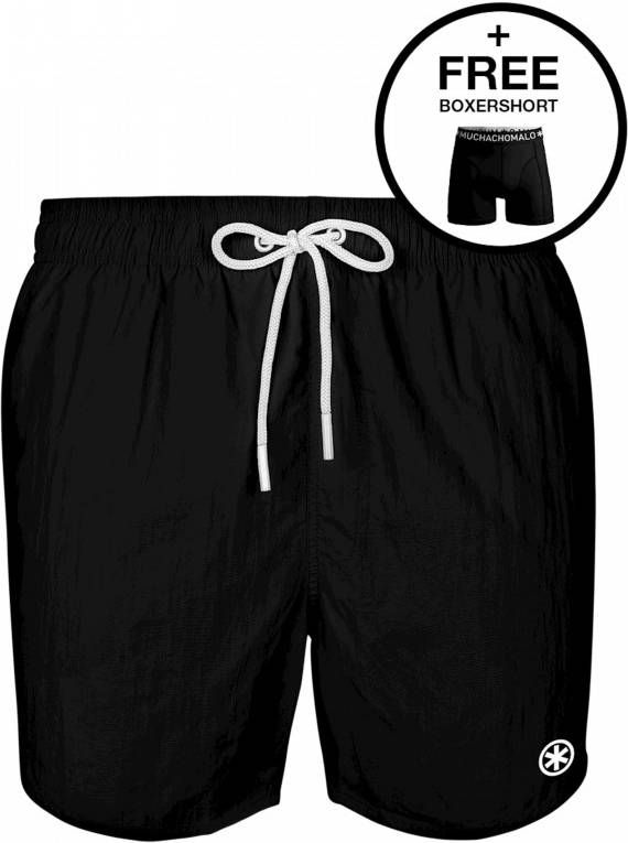 Muchachomalo Zwembroeken Swimshort Solid Zwart