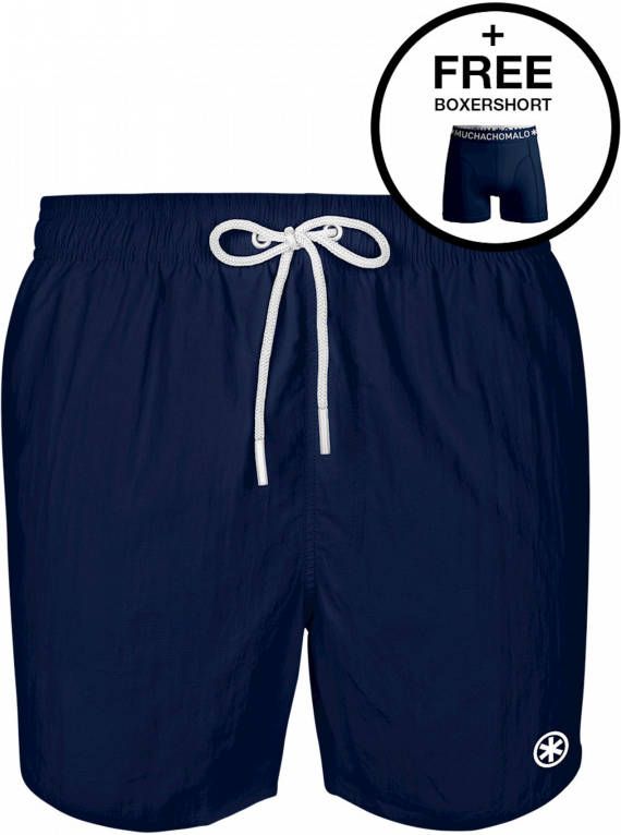 Muchachomalo Zwembroeken Swimshort Solid Blauw