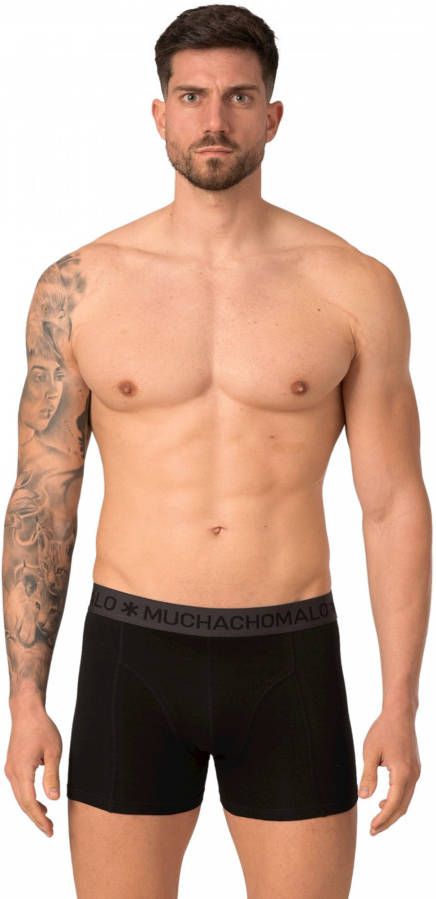 Muchachomalo Boxershorts Solid 10 Pack 1010 , Zwart, Heren