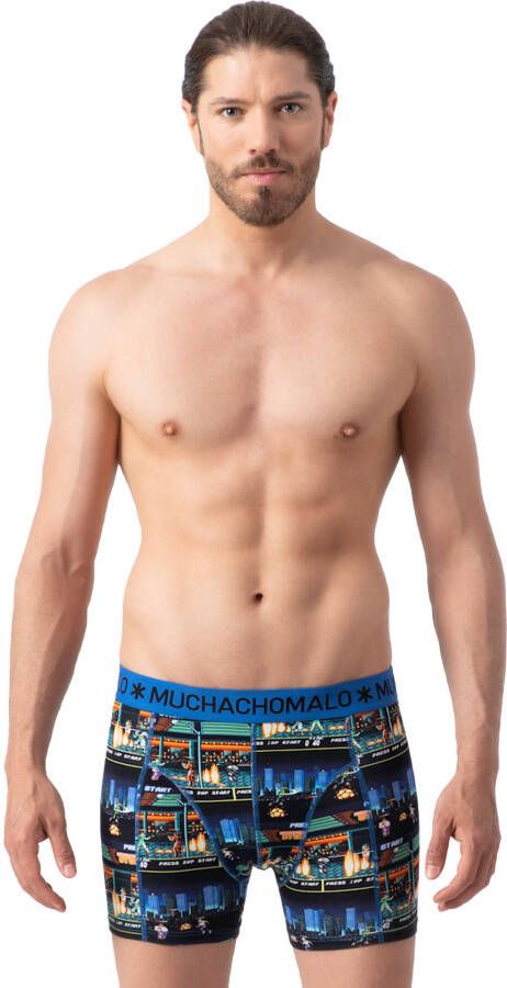 Muchachomalo Boxershorts 2 pack shorts Muhammad Ali Experience Blauw