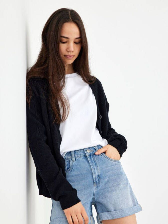 LMTD regular fit jeans short NLFIZZA light denim