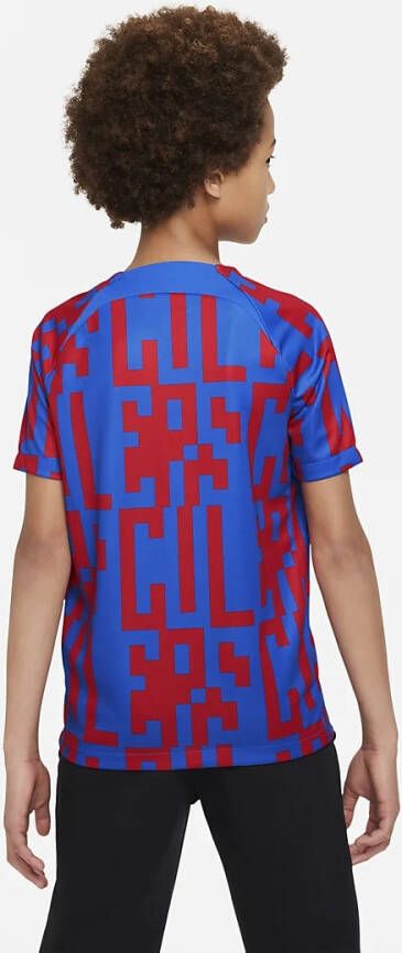 Nike Kids FC Barcelona Thuis Nike warming uptop met Dri FIT voor kids Blauw