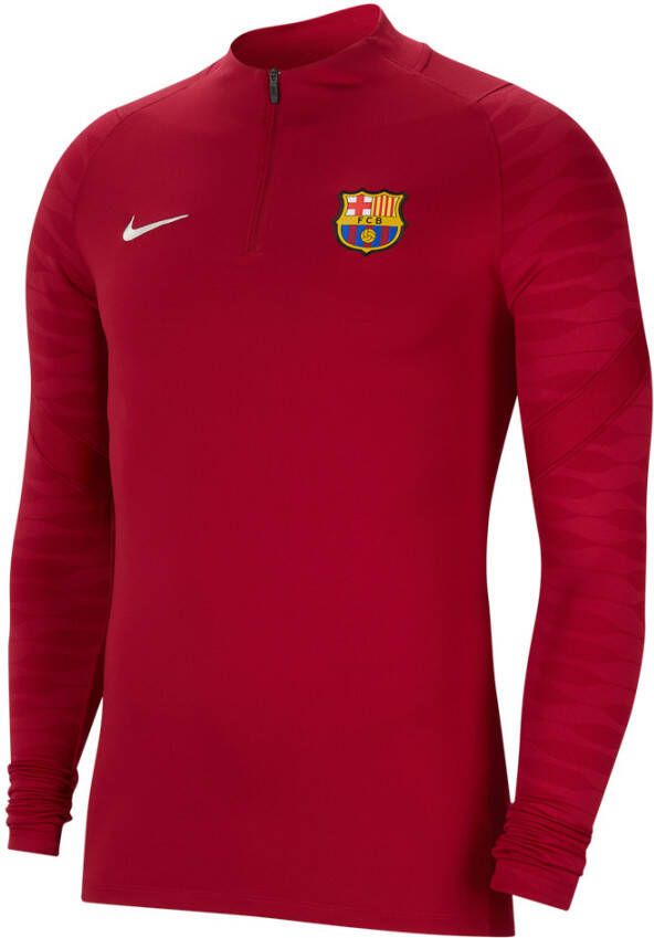 Nike FC Barcelona Strike Voetbaltrainingstop voor heren Noble Red/Noble Red/Pale Ivory/Pale Ivory Heren