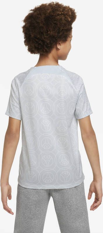 Nike Paris Saint Germain Trainingsshirt Dri FIT Pre Match Grijs/Navy Kinderen