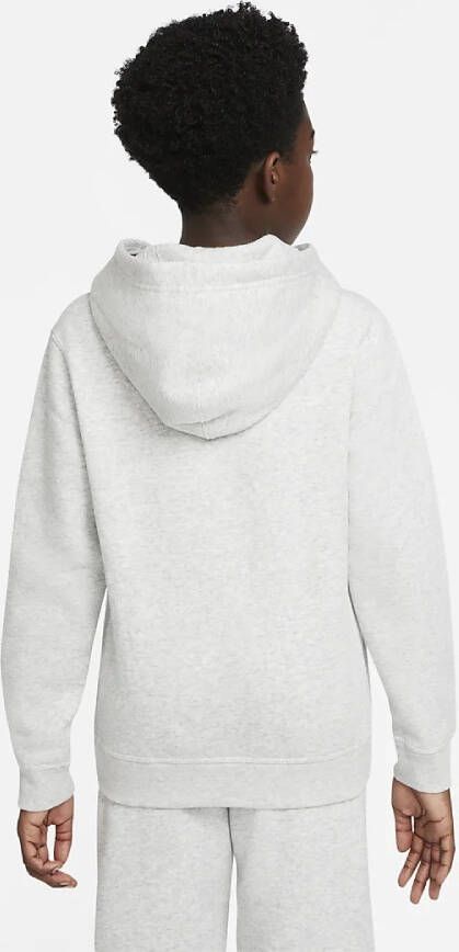 Nike Sportswear Hoodie voor jongens Grey Heather/Team Red/University Red