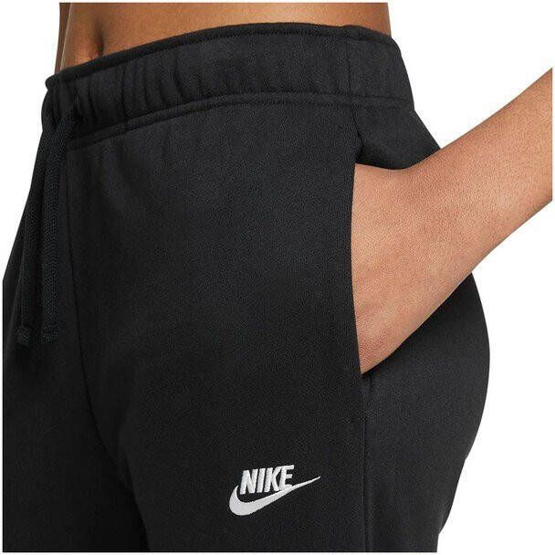 Nike Sportswear Club Fleece Joggingbroek met halfhoge taille voor dames Zwart