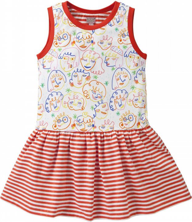 Room Seven Oilily Jersey jurkje met rood wit streepje en artistieke print