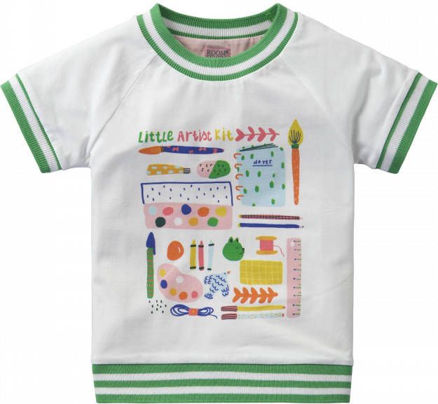 Room Seven Oilily Jersey wit shirtje met kleurrijke artist print