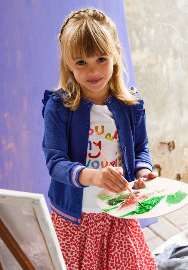 Room Seven Oilily Jersey wit shirtje met kleurrijke tekstprint