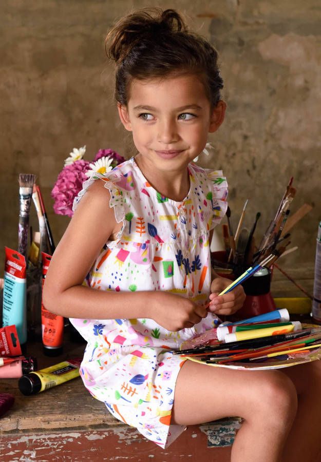 Room Seven Oilily Katoenen onesie met little painter print