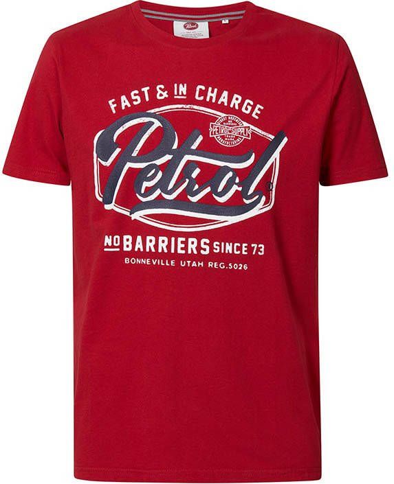 Petrol Industries T shirt met logoprint op borsthoogte