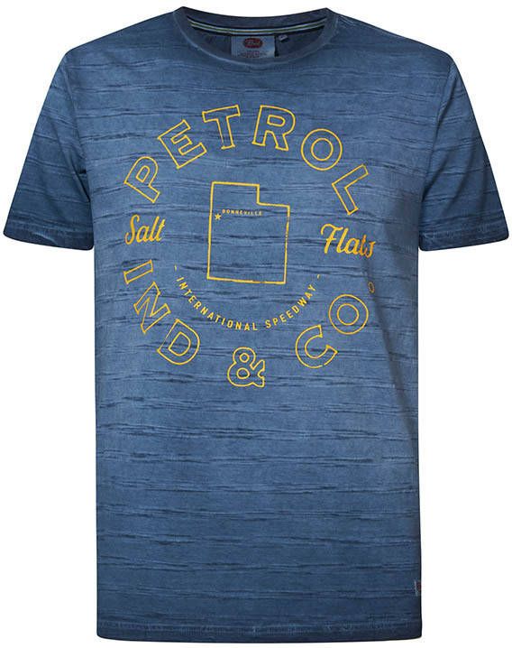 Petrol Industries T shirt met all over print midnight navy