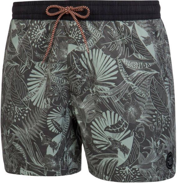 Protest zwemshort in all over print groen