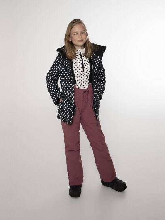 Protest ski jack Dotssy jr zwart/wit