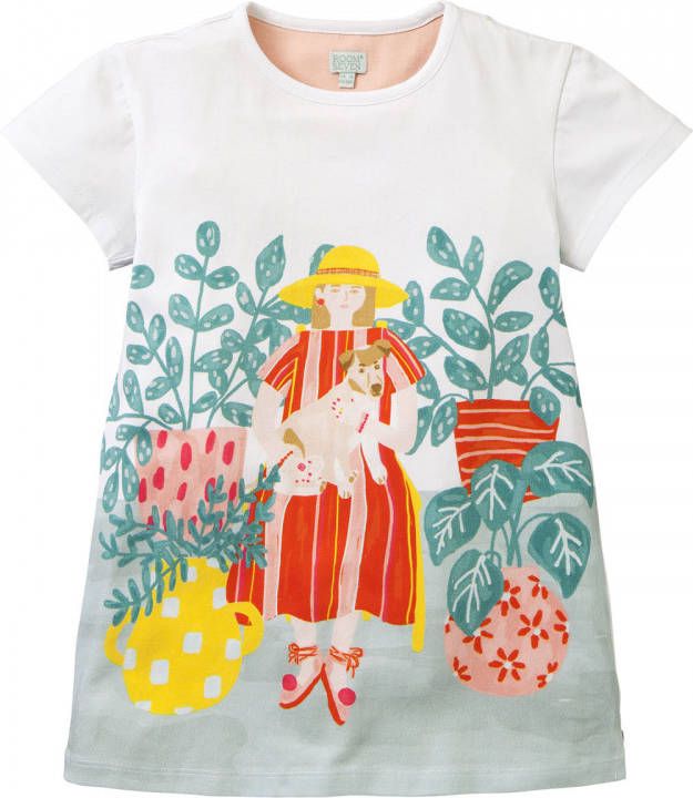 Room Seven Jersey jurk tatoua voor meisjes wit